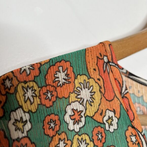 Zara Long Sleeve Maxi Coverup Womens L Tropical Sheer Pool Beach Resort - Picture 3 of 7